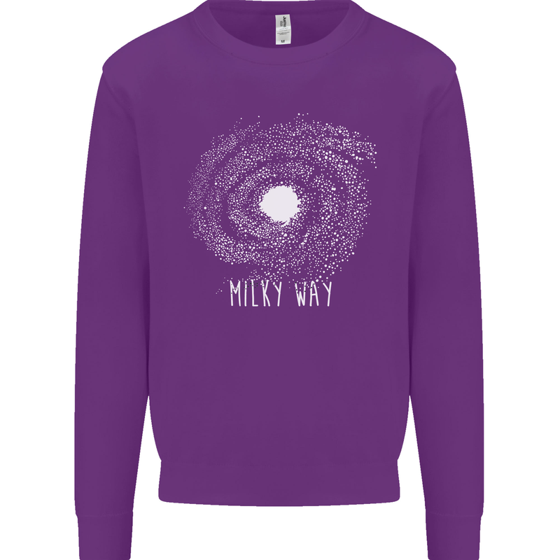 The Milky Way Astronomy Solar System Planet Mens Sweatshirt Jumper Purple