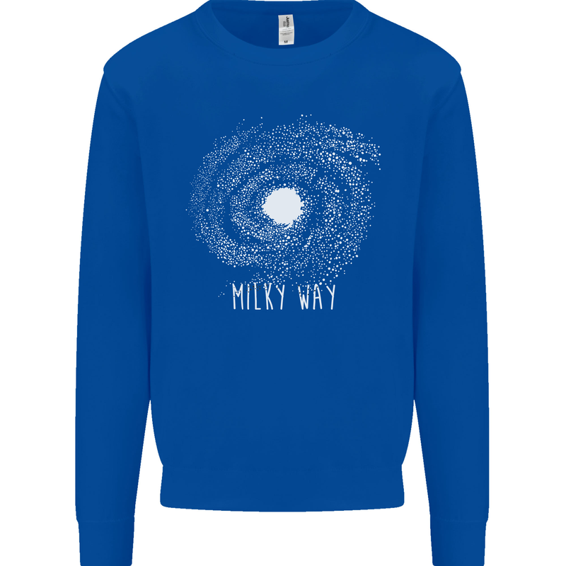 The Milky Way Astronomy Solar System Planet Mens Sweatshirt Jumper Royal Blue
