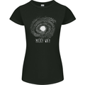 The Milky Way Astronomy Solar System Planet Womens Petite Cut T-Shirt Black