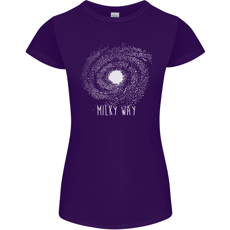 The Milky Way Astronomy Solar System Planet Womens Petite Cut T-Shirt Purple