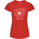 The Milky Way Astronomy Solar System Planet Womens Petite Cut T-Shirt Red