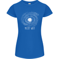 The Milky Way Astronomy Solar System Planet Womens Petite Cut T-Shirt Royal Blue