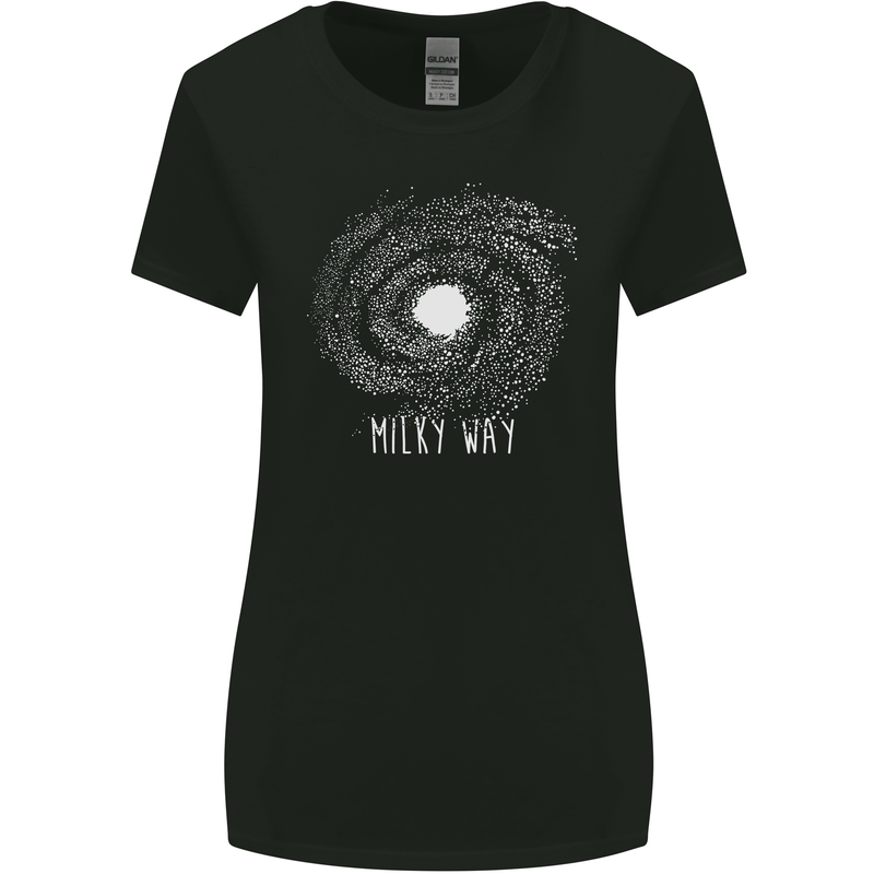 The Milky Way Astronomy Solar System Planet Womens Wider Cut T-Shirt Black