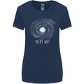 The Milky Way Astronomy Solar System Planet Womens Wider Cut T-Shirt Navy Blue