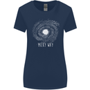 The Milky Way Astronomy Solar System Planet Womens Wider Cut T-Shirt Navy Blue