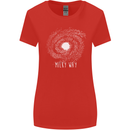 The Milky Way Astronomy Solar System Planet Womens Wider Cut T-Shirt Red