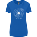 The Milky Way Astronomy Solar System Planet Womens Wider Cut T-Shirt Royal Blue
