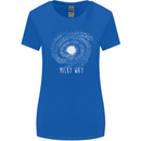 The Milky Way Astronomy Solar System Planet Womens Wider Cut T-Shirt Royal Blue