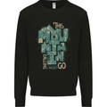The Mountain Is Calling Hiking Trekking Kids Sweatshirt Jumper Black