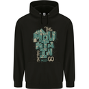 The Mountain Is Calling Hiking Trekking Mens Hoodie Black