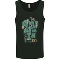 The Mountain Is Calling Hiking Trekking Mens Vest Tank Top Black
