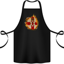 The N.Ireland Flag Fire Effect Cotton Apron 100% Organic Black
