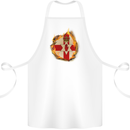 The N.Ireland Flag Fire Effect Cotton Apron 100% Organic White