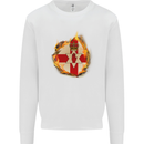The N.Ireland Flag Fire Effect Kids Sweatshirt Jumper White