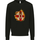 The N.Ireland Flag Fire Effect Mens Sweatshirt Jumper Black