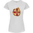 The N.Ireland Flag Fire Effect Womens Petite Cut T-Shirt White