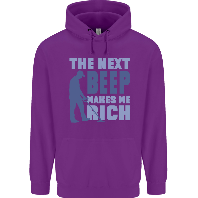 The Next Beep Funny Metal Detecting Childrens Kids Hoodie Purple