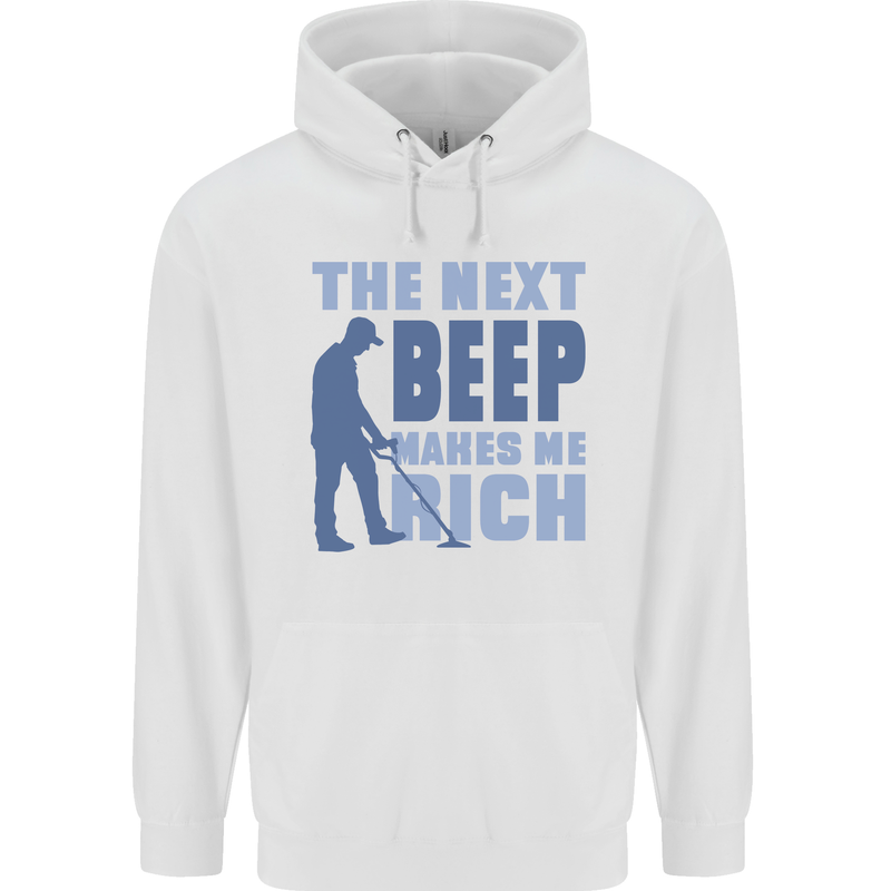 The Next Beep Funny Metal Detecting Childrens Kids Hoodie White