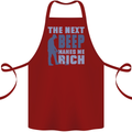 The Next Beep Funny Metal Detecting Cotton Apron 100% Organic Maroon