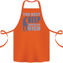 The Next Beep Funny Metal Detecting Cotton Apron 100% Organic Orange