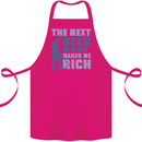 The Next Beep Funny Metal Detecting Cotton Apron 100% Organic Pink