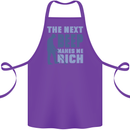 The Next Beep Funny Metal Detecting Cotton Apron 100% Organic Purple