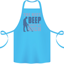 The Next Beep Funny Metal Detecting Cotton Apron 100% Organic Turquoise