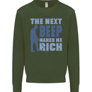 The Next Beep Funny Metal Detecting Kids Sweatshirt Jumper Forest Green