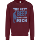 The Next Beep Funny Metal Detecting Kids Sweatshirt Jumper Maroon