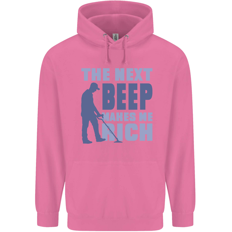 The Next Beep Funny Metal Detecting Mens 80% Cotton Hoodie Azelea