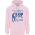 The Next Beep Funny Metal Detecting Mens 80% Cotton Hoodie Light Pink