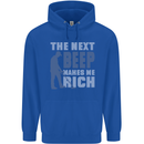 The Next Beep Funny Metal Detecting Mens 80% Cotton Hoodie Royal Blue