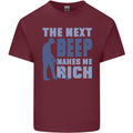 The Next Beep Funny Metal Detecting Mens Cotton T-Shirt Tee Top Maroon