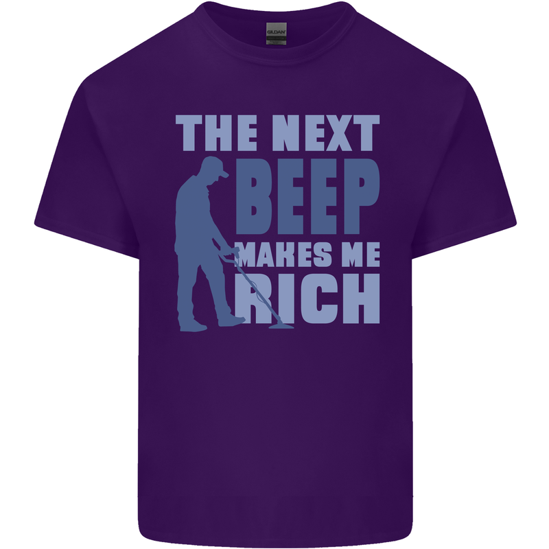 The Next Beep Funny Metal Detecting Mens Cotton T-Shirt Tee Top Purple