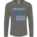 The Next Beep Funny Metal Detecting Mens Long Sleeve T-Shirt Charcoal