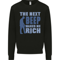 The Next Beep Funny Metal Detecting Mens Sweatshirt Jumper Black