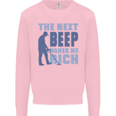 The Next Beep Funny Metal Detecting Mens Sweatshirt Jumper Light Pink