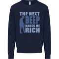 The Next Beep Funny Metal Detecting Mens Sweatshirt Jumper Navy Blue