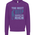 The Next Beep Funny Metal Detecting Mens Sweatshirt Jumper Purple