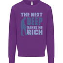 The Next Beep Funny Metal Detecting Mens Sweatshirt Jumper Purple