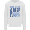 The Next Beep Funny Metal Detecting Mens Sweatshirt Jumper White