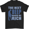 The Next Beep Funny Metal Detecting Mens T-Shirt 100% Cotton Black