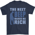 The Next Beep Funny Metal Detecting Mens T-Shirt 100% Cotton Navy Blue