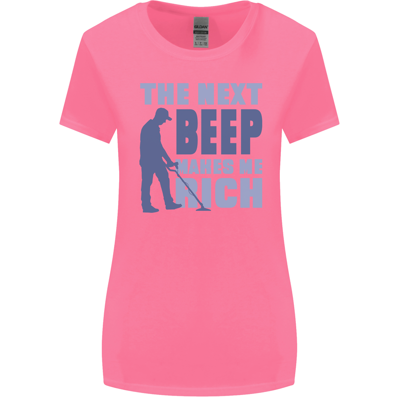 The Next Beep Funny Metal Detecting Womens Wider Cut T-Shirt Azalea