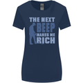 The Next Beep Funny Metal Detecting Womens Wider Cut T-Shirt Navy Blue