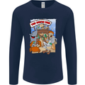 The Ocean Bar Scuba Diving Diver Alcohol Mens Long Sleeve T-Shirt Navy Blue