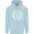 The Ocean Is Calling Scuba Diving Diver Childrens Kids Hoodie Light Blue
