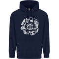 The Ocean Is Calling Scuba Diving Diver Childrens Kids Hoodie Navy Blue