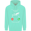 The Ocean Is Calling Scuba Diving Diver Childrens Kids Hoodie Peppermint