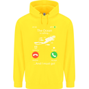 The Ocean Is Calling Scuba Diving Diver Childrens Kids Hoodie Yellow